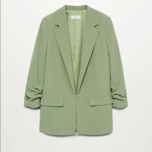MANGO crepe flowy suit jacket